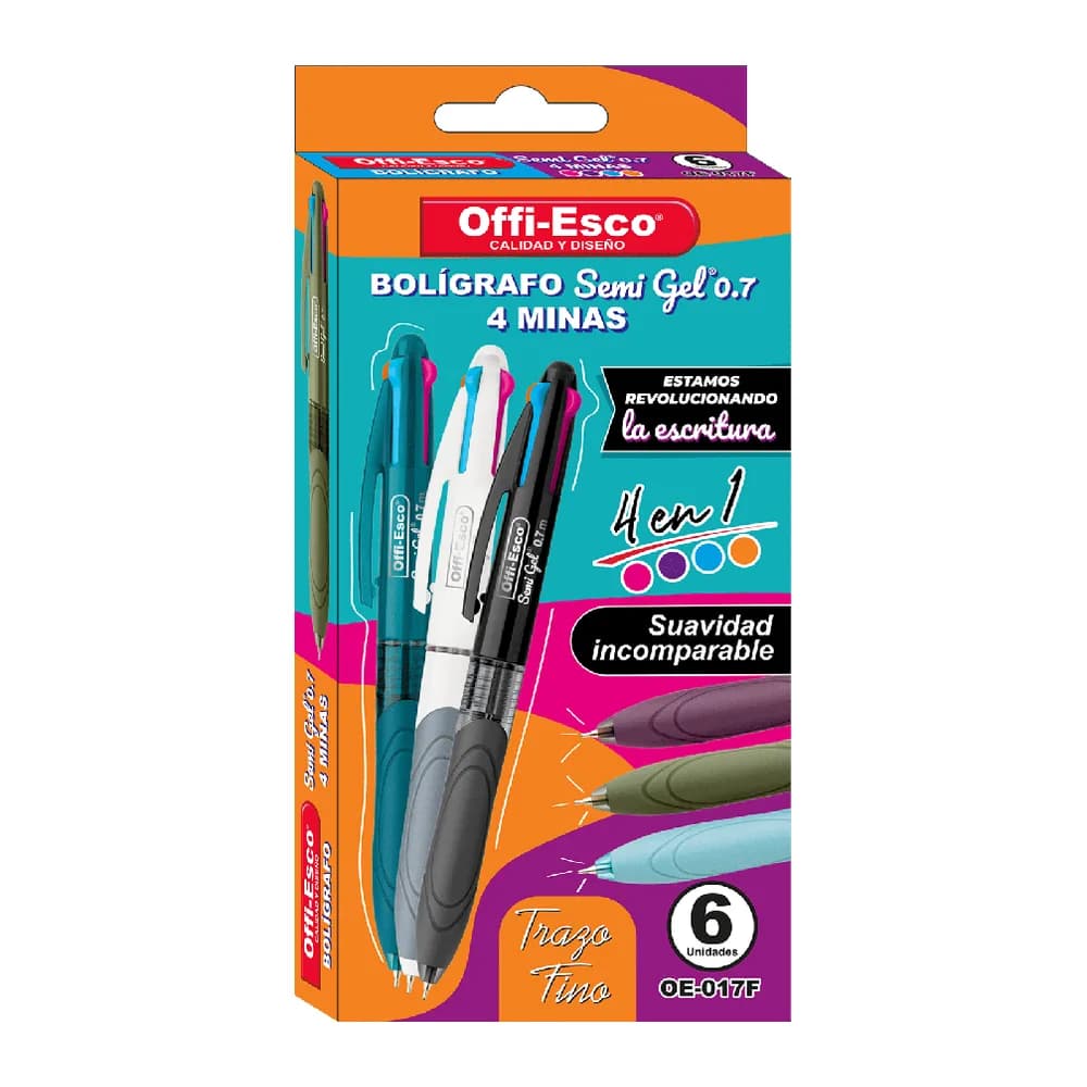Bolígrafo OE-017F 4 EN1 0.7 mm Fantasía Offi-Esco