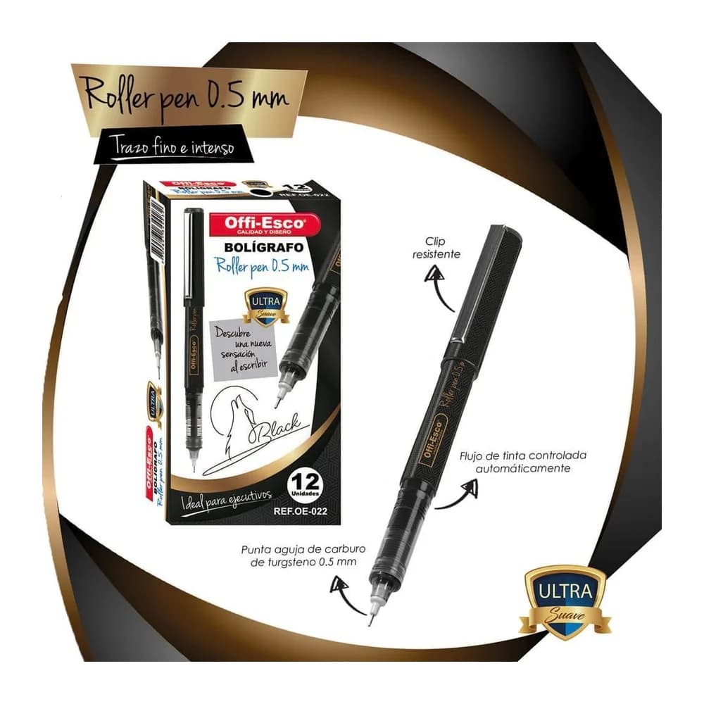 Bolígrafo Roller Pen 0.5 mm Tinta Líquida Oe-022 Offi-Esco