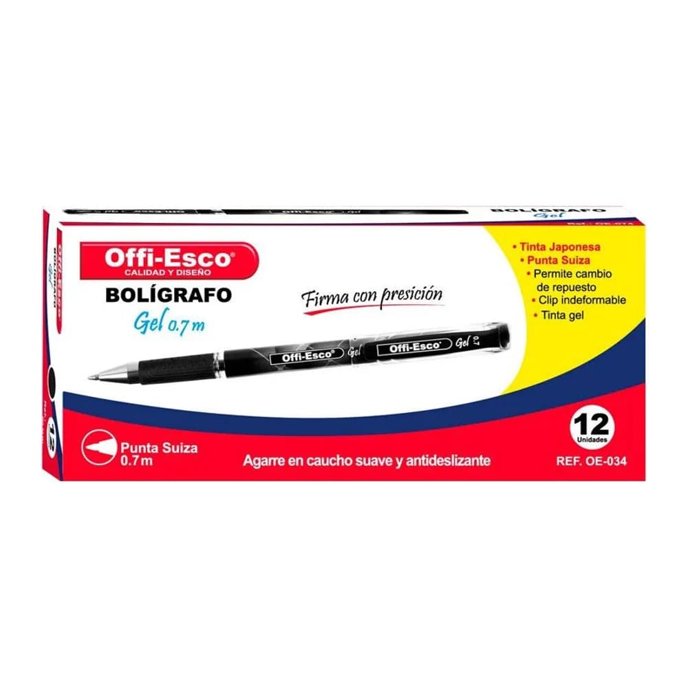 Bolígrafo gel 0.7 m Offi-Esco