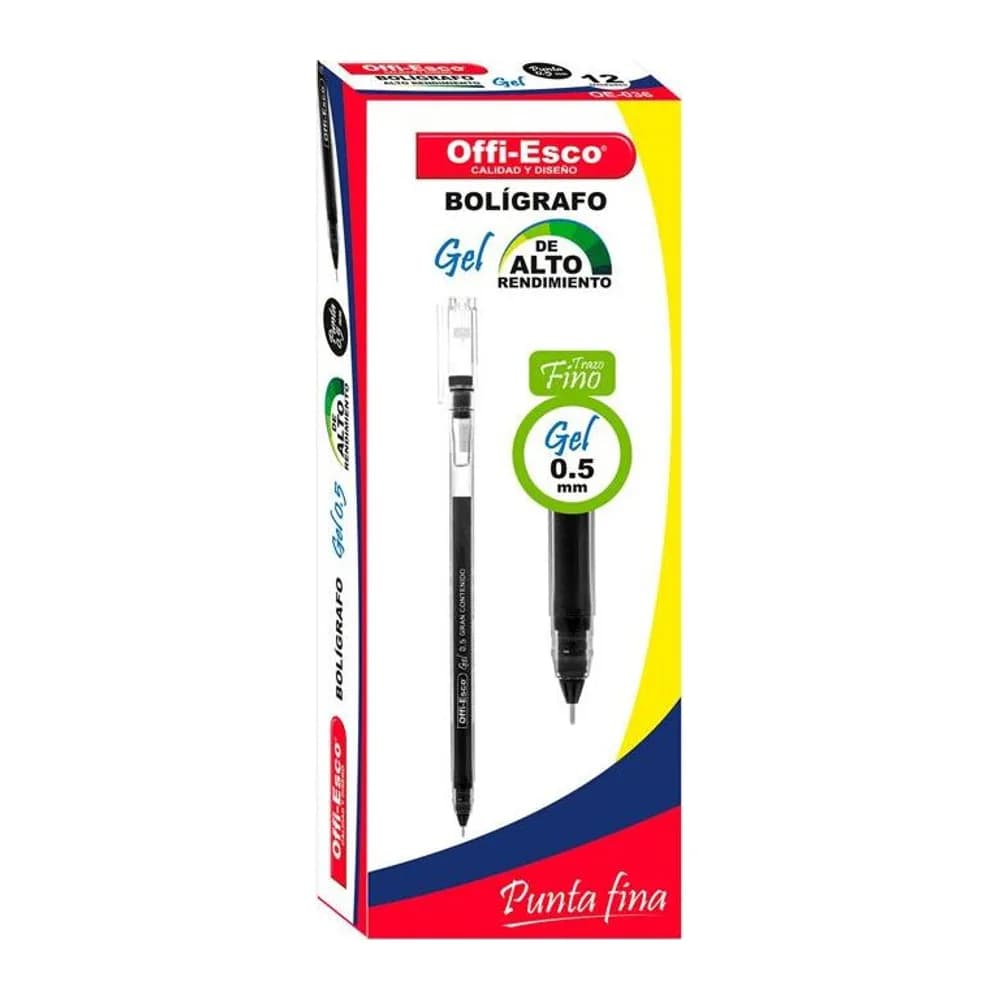 Bolígrafo gel 0.5 m Offi-Esco