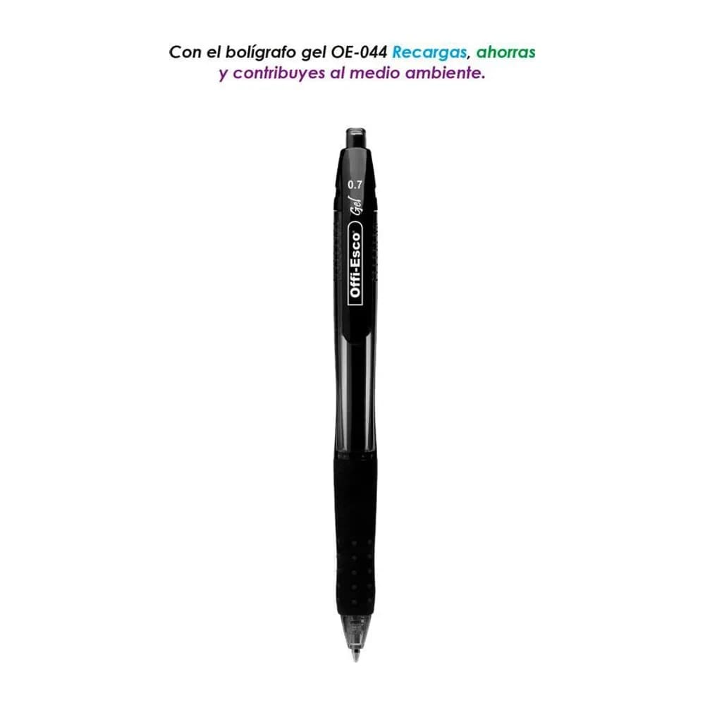 Bolígrafo gel 0.7 m retráctil Offi-Esco
