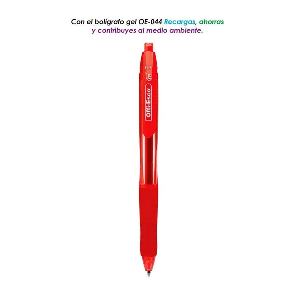 Bolígrafo gel 0.7 m retráctil Offi-Esco