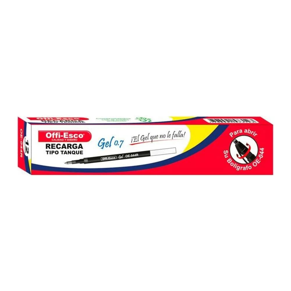 Recarga para bolígrafo gel OE-044 0.7 m Offi-Esco