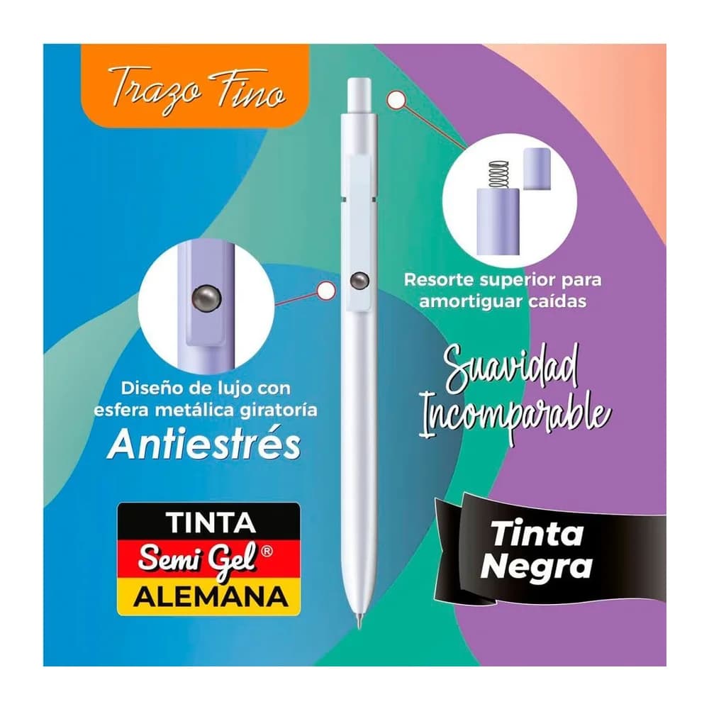 Bolígrafo OE-054F RT Antiestrés 0.7 Estuche*12 Offi-Esco