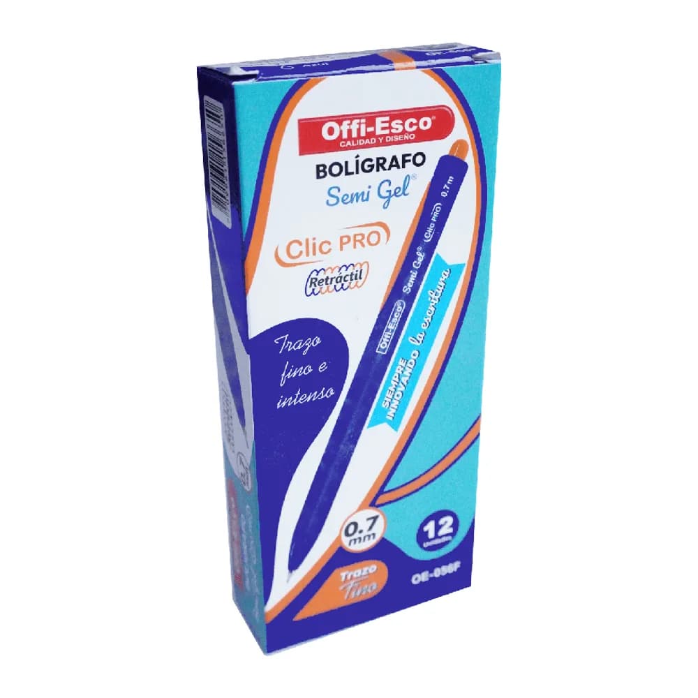 Bolígrafo Retráctil  OE-056F Semi Gel Clic PRO Offi-Esco