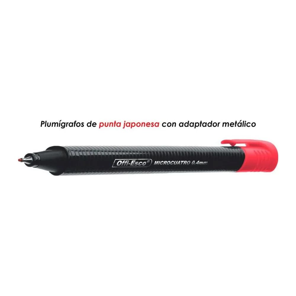 Plumígrafo microcuatro x 6 Unds. Trazo 0.4 m Offi-Esco