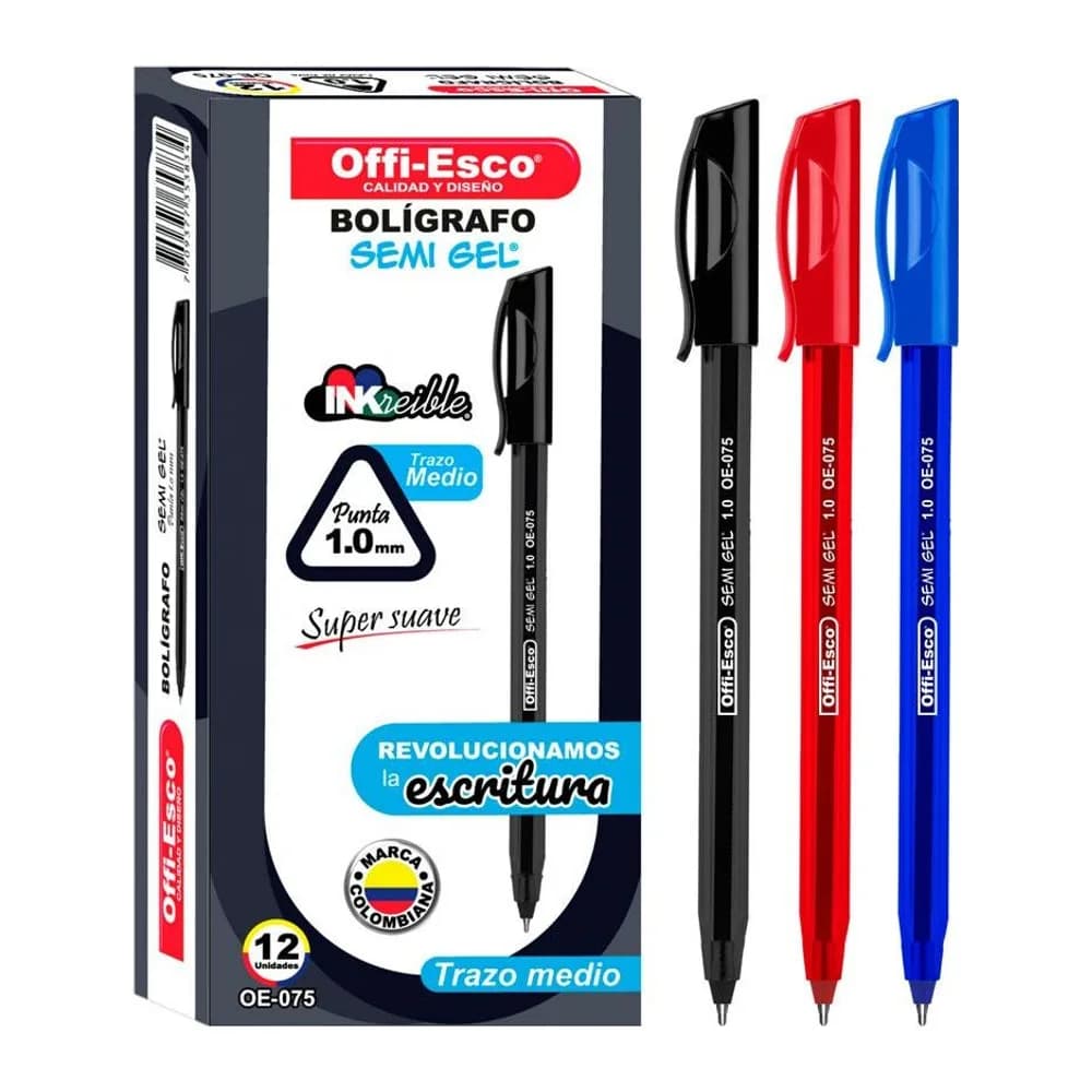Bolígrafo semi gel 1.0 m Offi-Esco