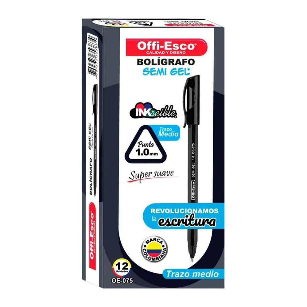 Bolígrafo semi gel 1.0 m Offi-Esco