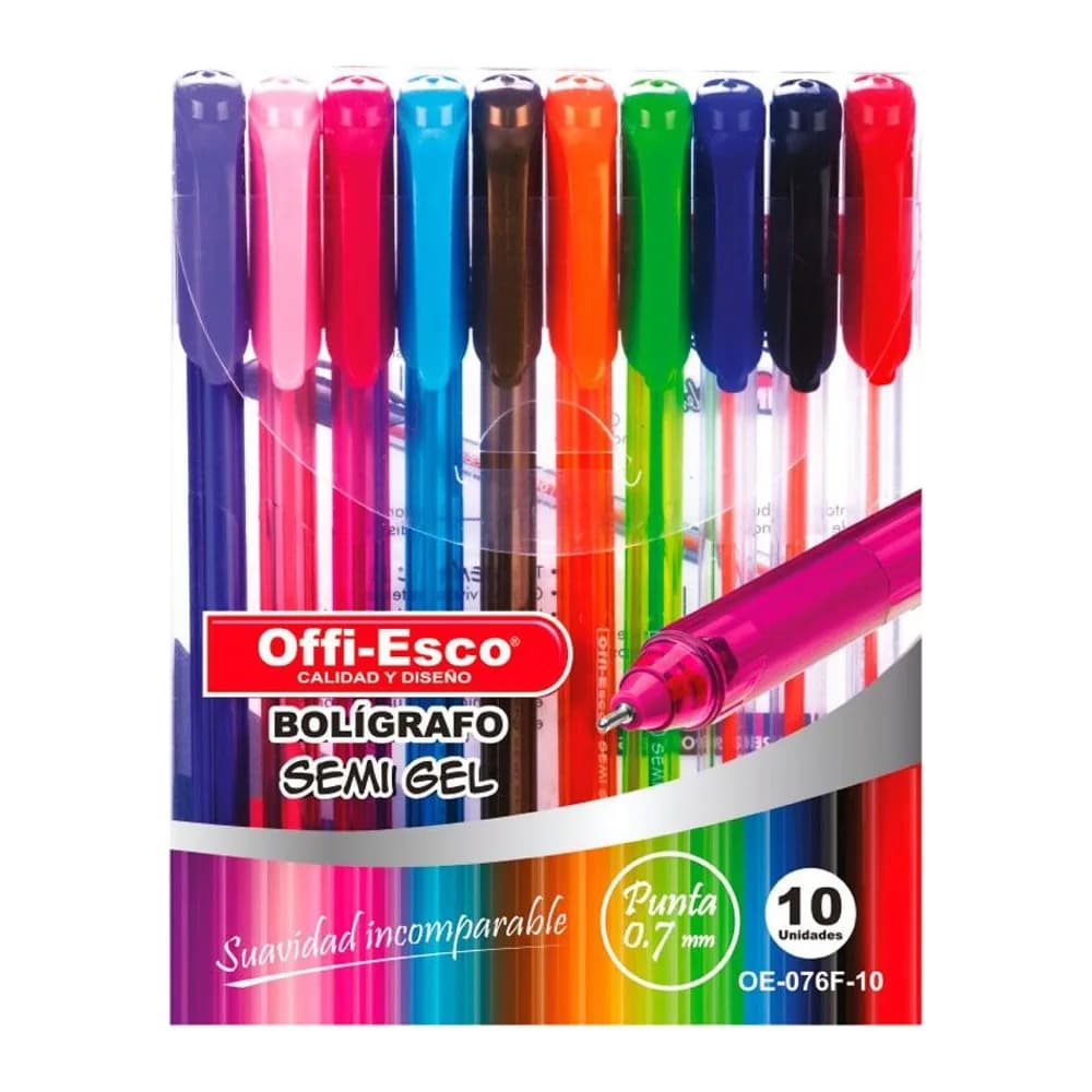 Bolígrafo semi gel 0.7 m Offi-Esco