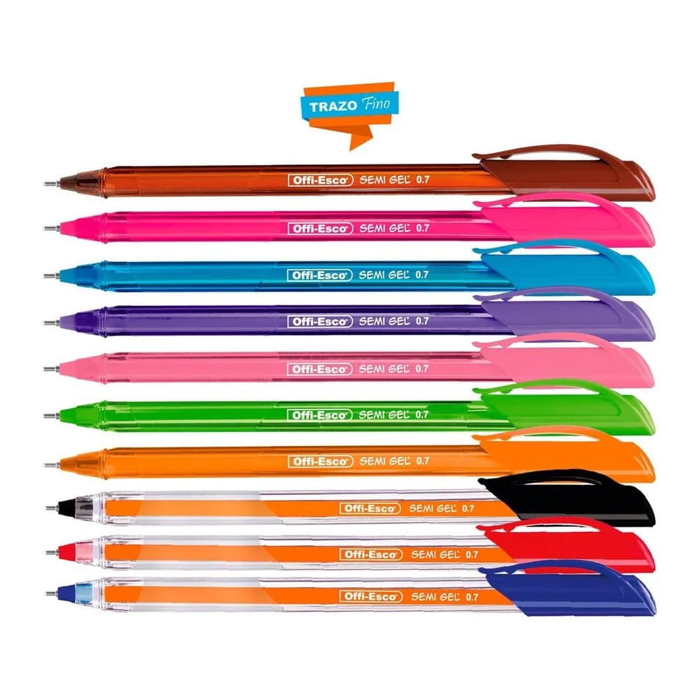 Bolígrafo semi gel 0.7 m Offi-Esco