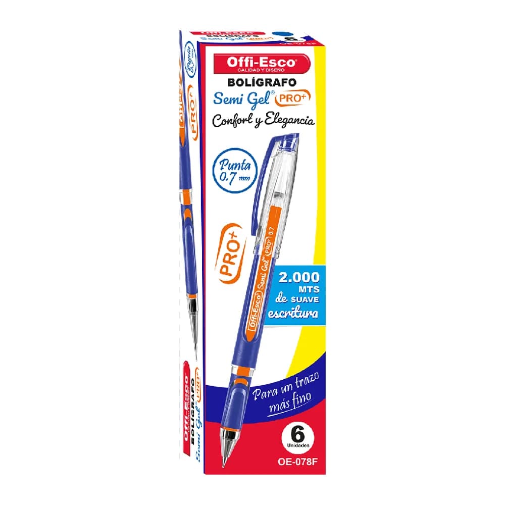 Bolígrafo semi gel Pro+ 0.7 m Offi-Esco