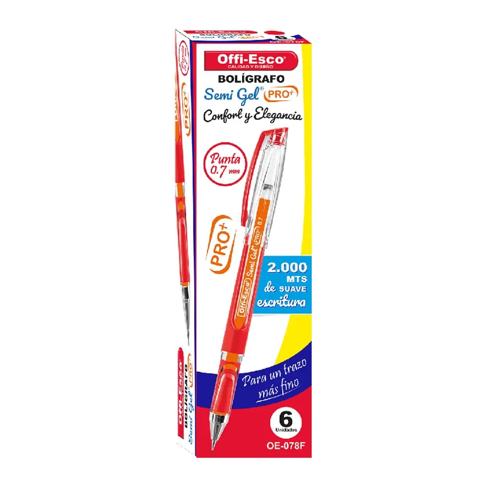 Bolígrafo semi gel Pro+ 0.7 m Offi-Esco