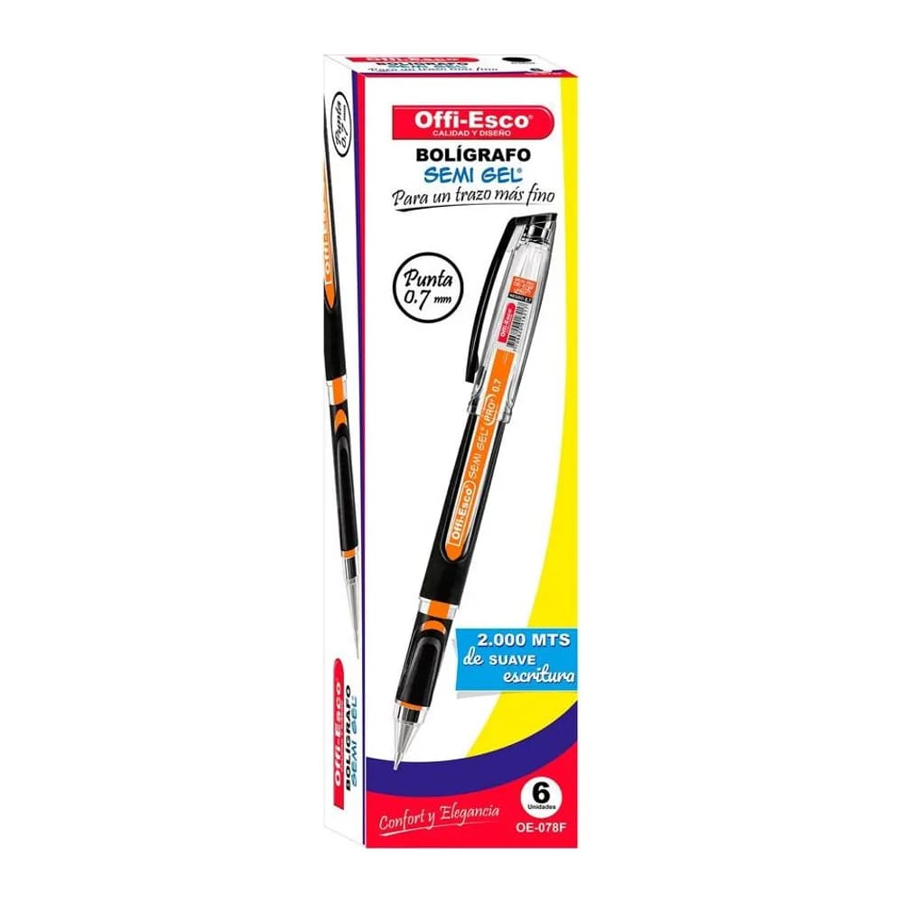 Bolígrafo semi gel Pro+ 0.7 m Offi-Esco
