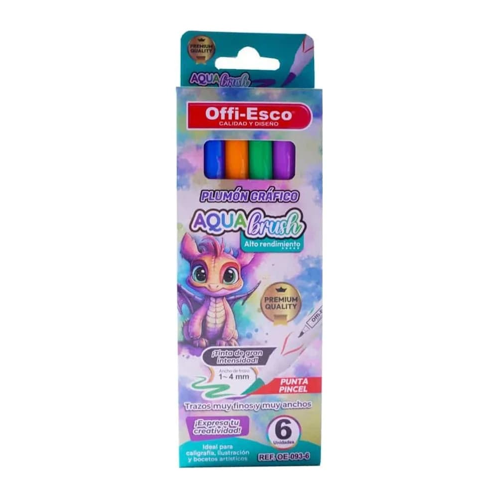 Plumon Aqua Punta Pincel Oe-093-6 Offi-Esco