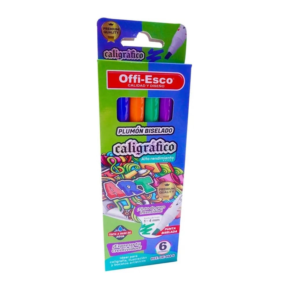 Plumón Caligráfico Oe-094-6 Offi-Esco
