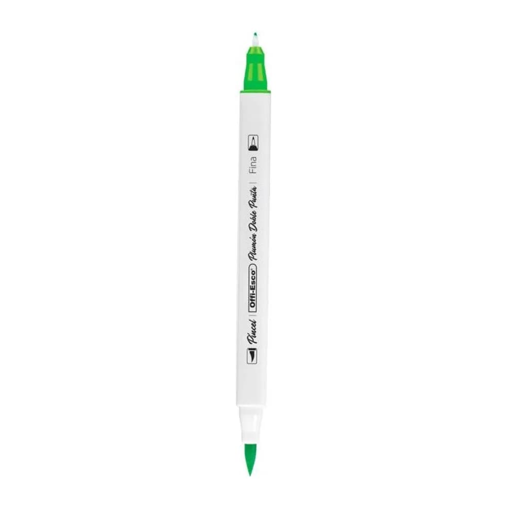 Plumones punta pincel Doble punta x 12 Unds. Offi-Esco