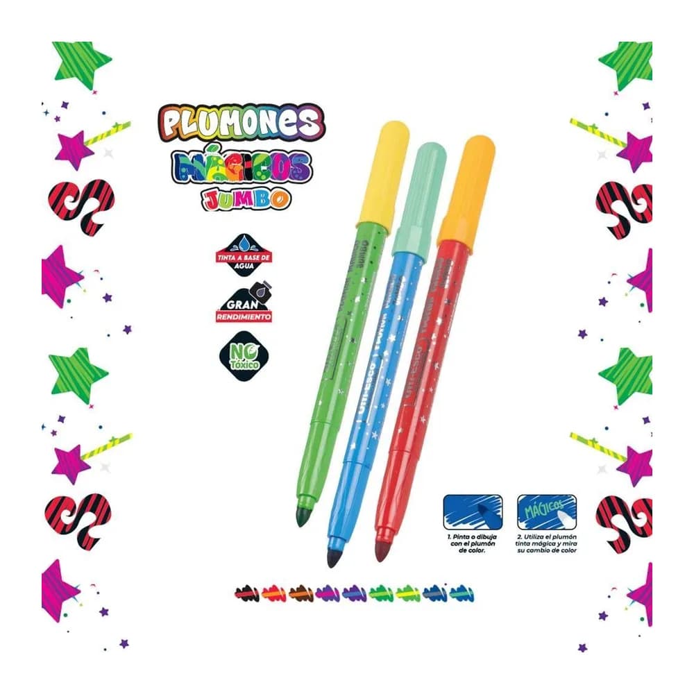 Plumones Mágicos Jumbo Lavables OE-103 Offi-Esco