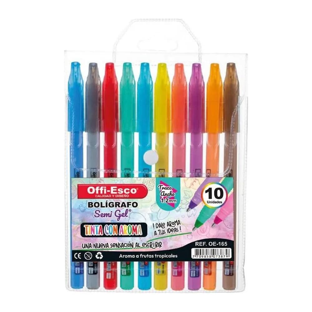 Bolígrafo Semi Gel 1.2M Aromatizado TRAZO ANCHO OE-165 Offi-Esco
