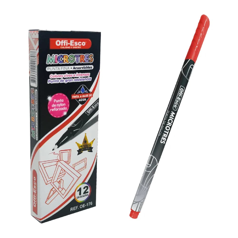Plumígrafos Microtres Punta Fina Acuarelables OE-176 Offi-Esco