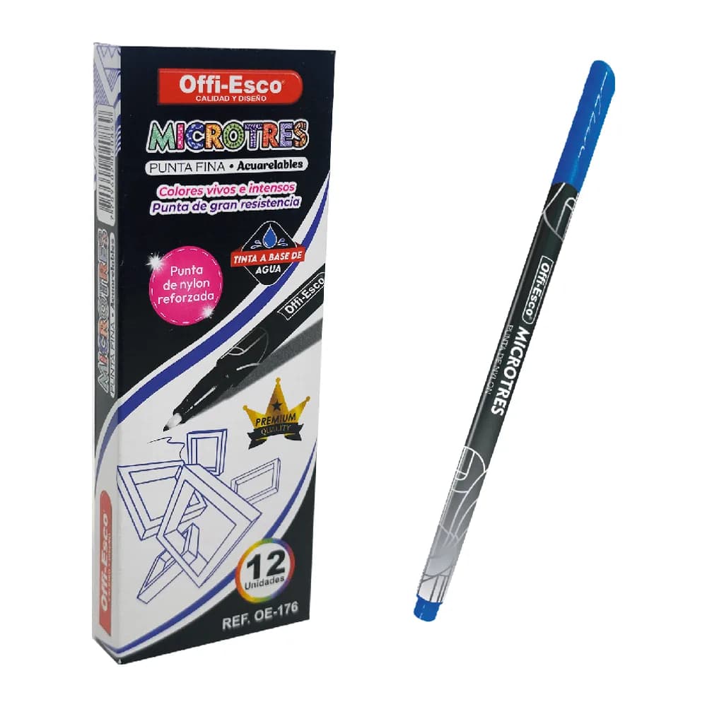 Plumígrafos Microtres Punta Fina Acuarelables OE-176 Offi-Esco