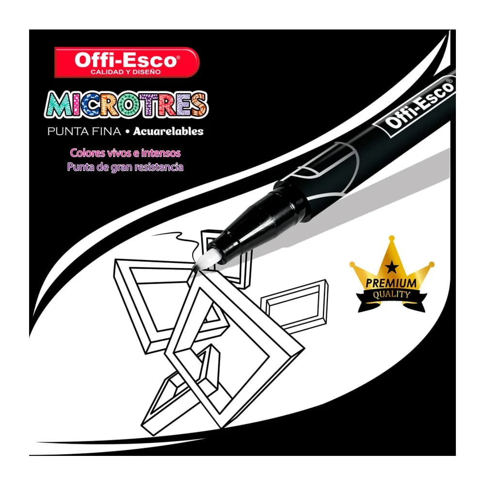 Plumígrafos Microtres Punta Fina Acuarelables OE-176 Offi-Esco