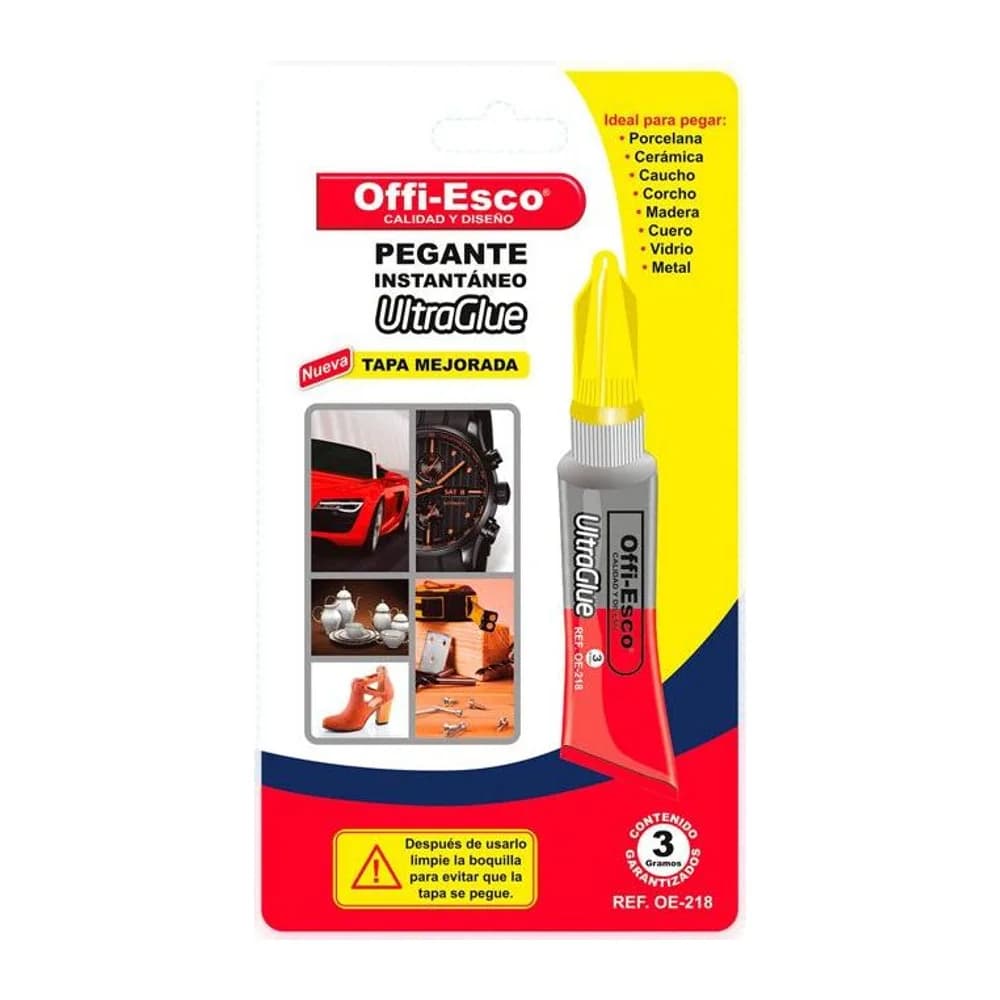 Pegante instantáneo UltraGlue de 3 gramos Offi-Esco