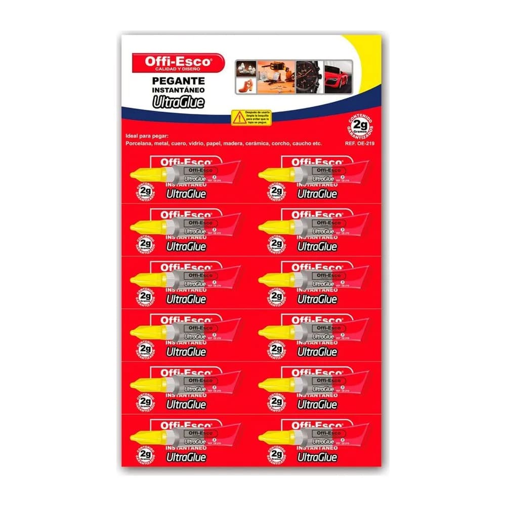 Pegante instantáneo UltraGlue de 2 gramos Offi-Esco