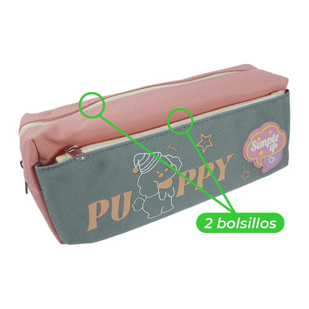 Cartuchera Oe-2339 2B Puppy Simple Offi-Esco