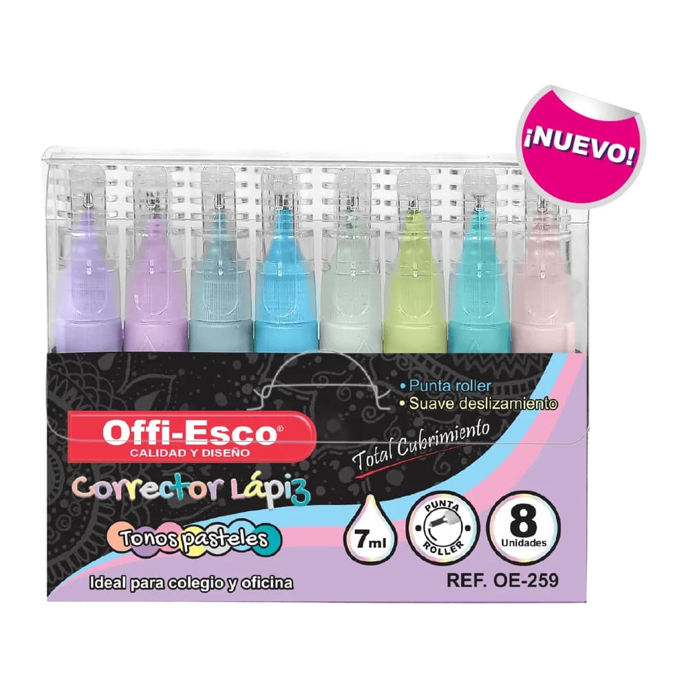 Corrector lápiz artístico tonos pasteles contenido: 7 ml OE-259 Offi-Esco