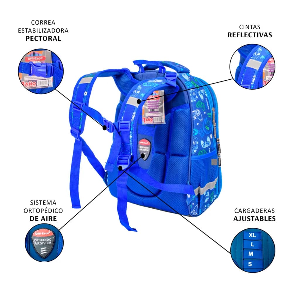 Morral OE-3037 Offiesco Rígida Game Over P4 Offi-Esco