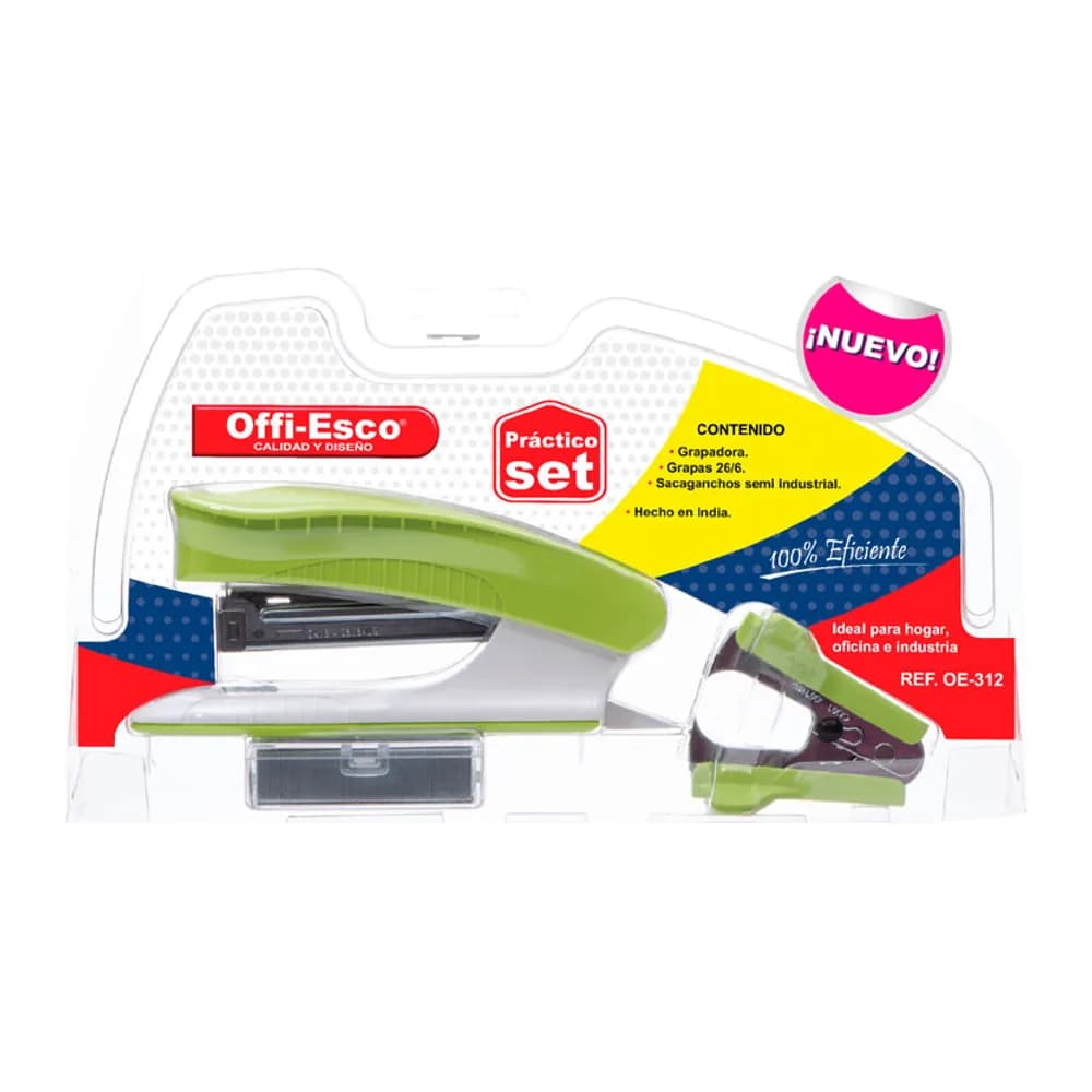 Set Grapadora, Sacaganchos y Ganchos Oe-312 Offi-Esco