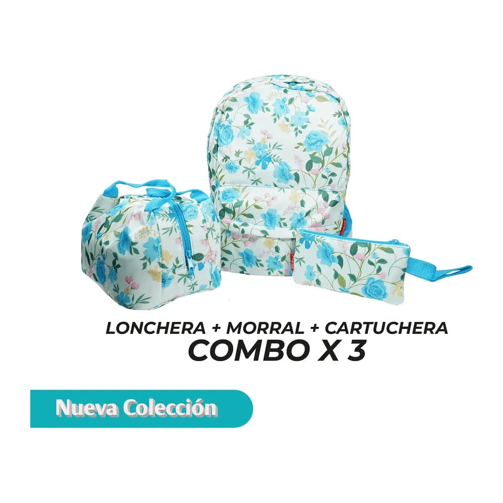 Set Oe-3126 Morral + Lonchera + Cartuchera Offiesco 24 Offi-Esco