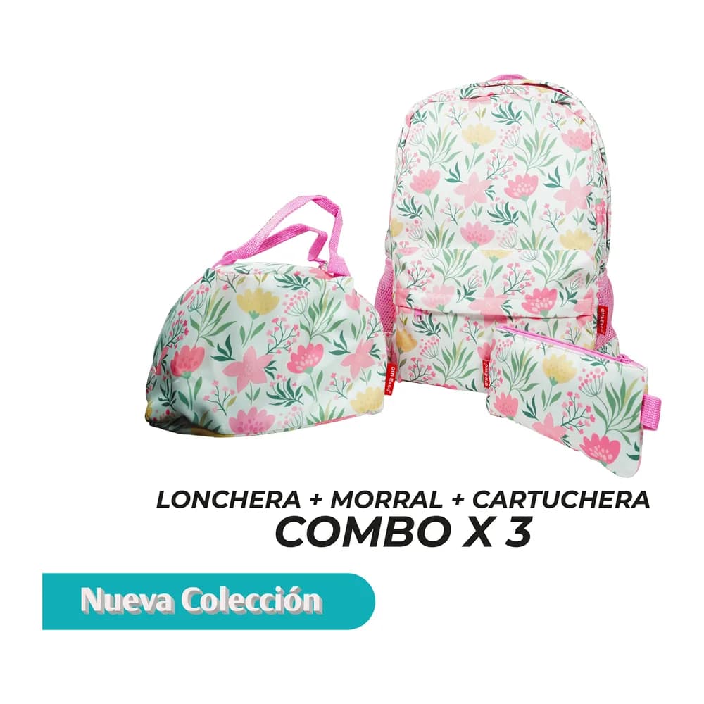 Set Oe-3127 Morral +Lonchera +Cartuchera Offiesco 24 Offi-Esco