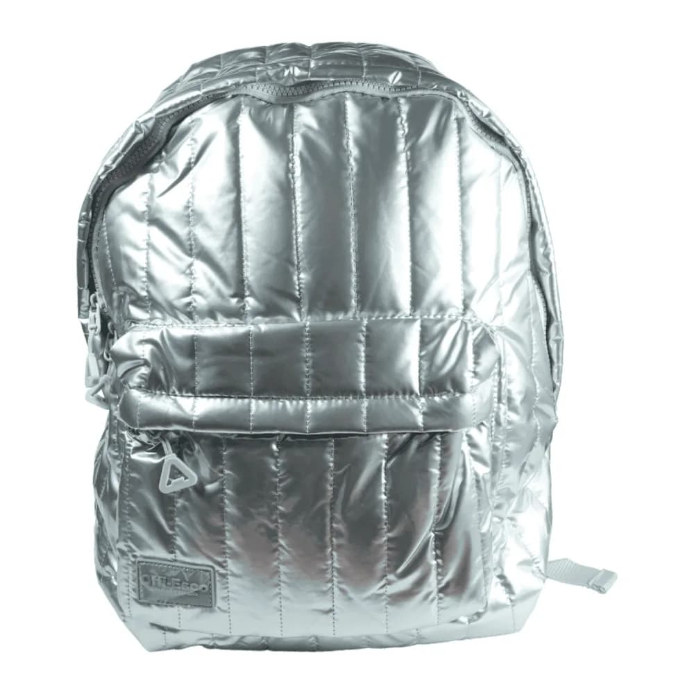 Morral Acolchado Metalizado Plateado OE-3136 Offi-Esco