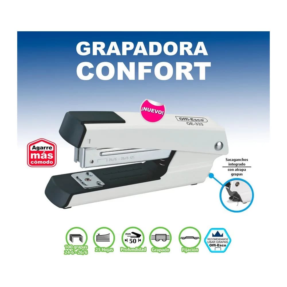 Grapadora mediana confort metálica Offi-Esco