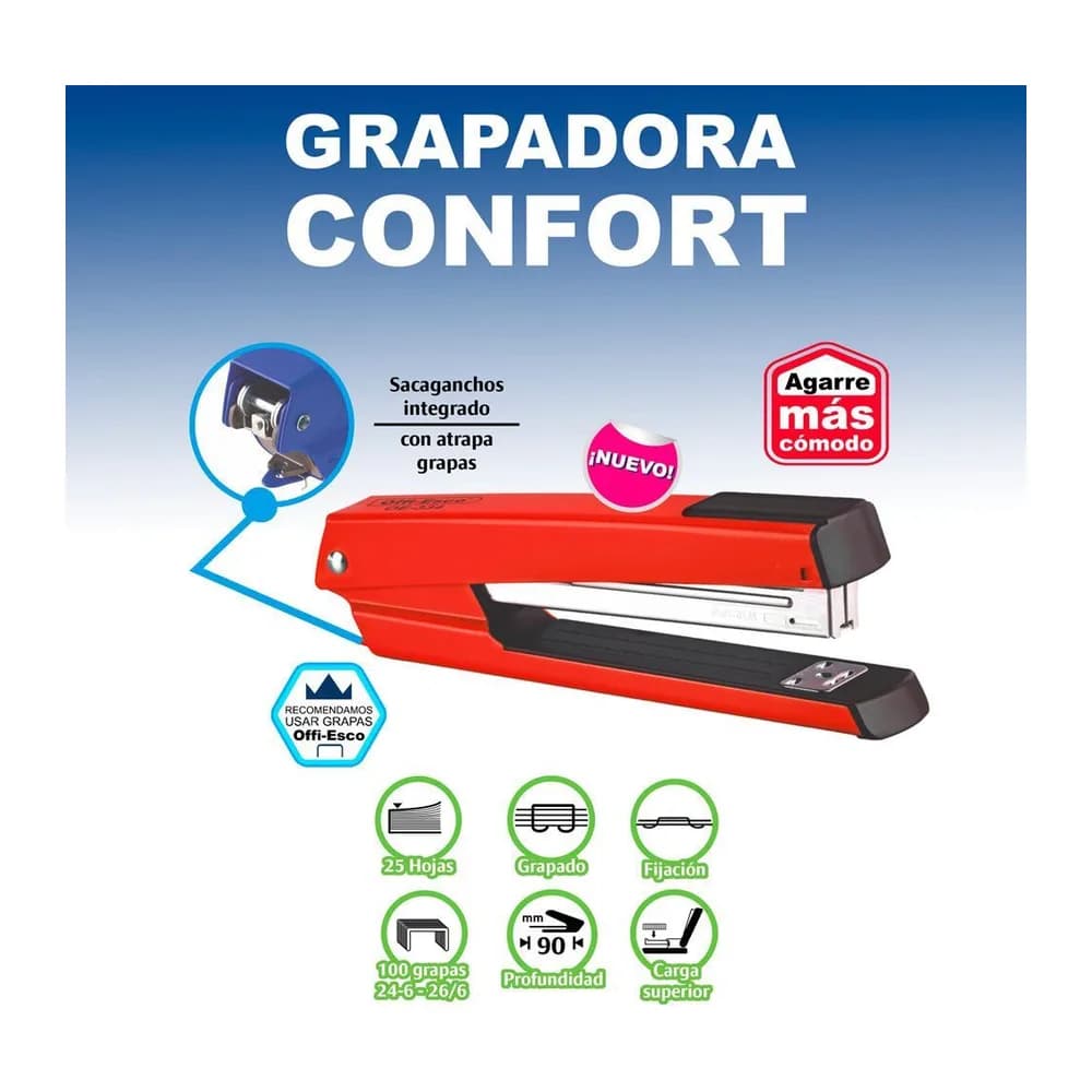 Grapadora grande confort metálica Offi-Esco