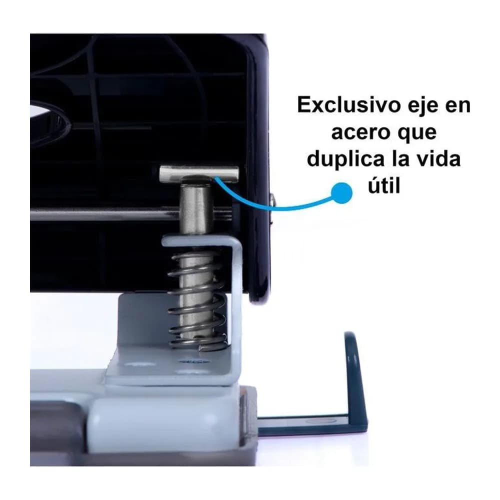 Perforadora 2 huecos Pequeña plástica – metálica sólida Offi-Esco