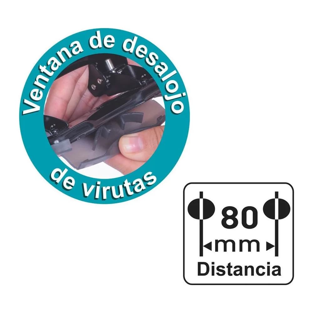 Perforadora 2 huecos metálica Offi-Esco