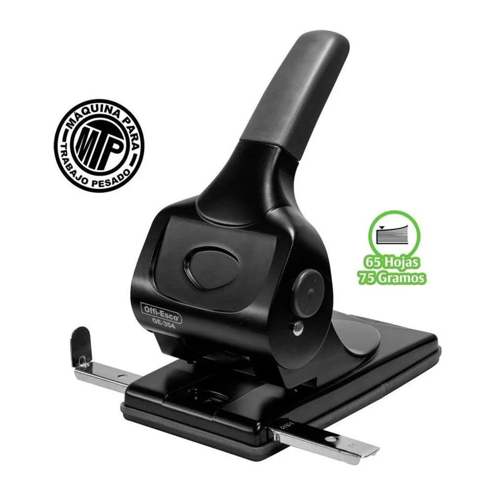 Perforadora industrial de 2 huecos para trabajo pesado Offi-Esco