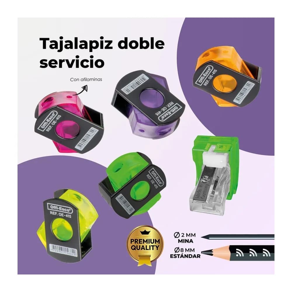 Tajalápiz Doble Servicio Duoo OE-415 Offi-Esco