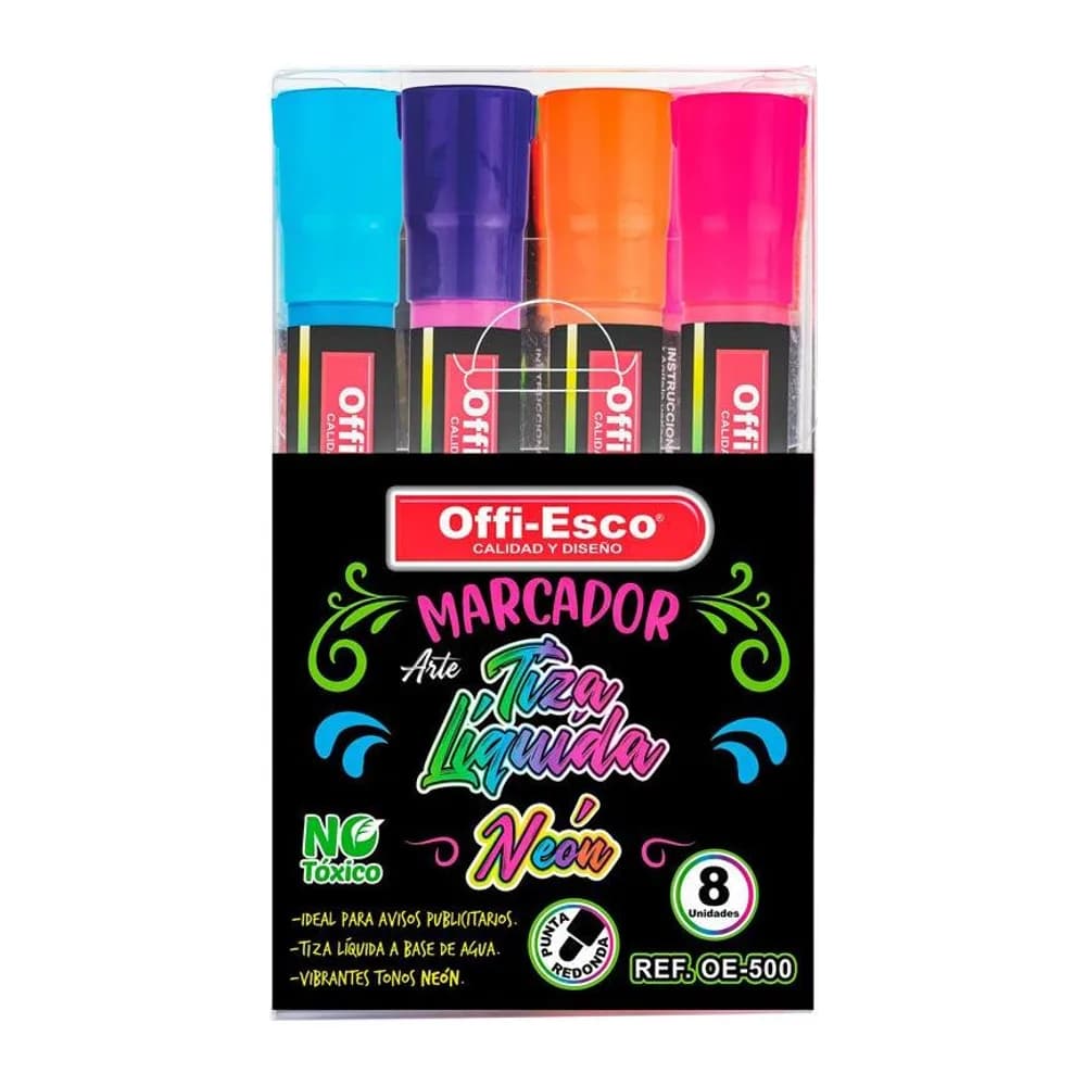 Marcador arte tiza líquida neón Offi-Esco
