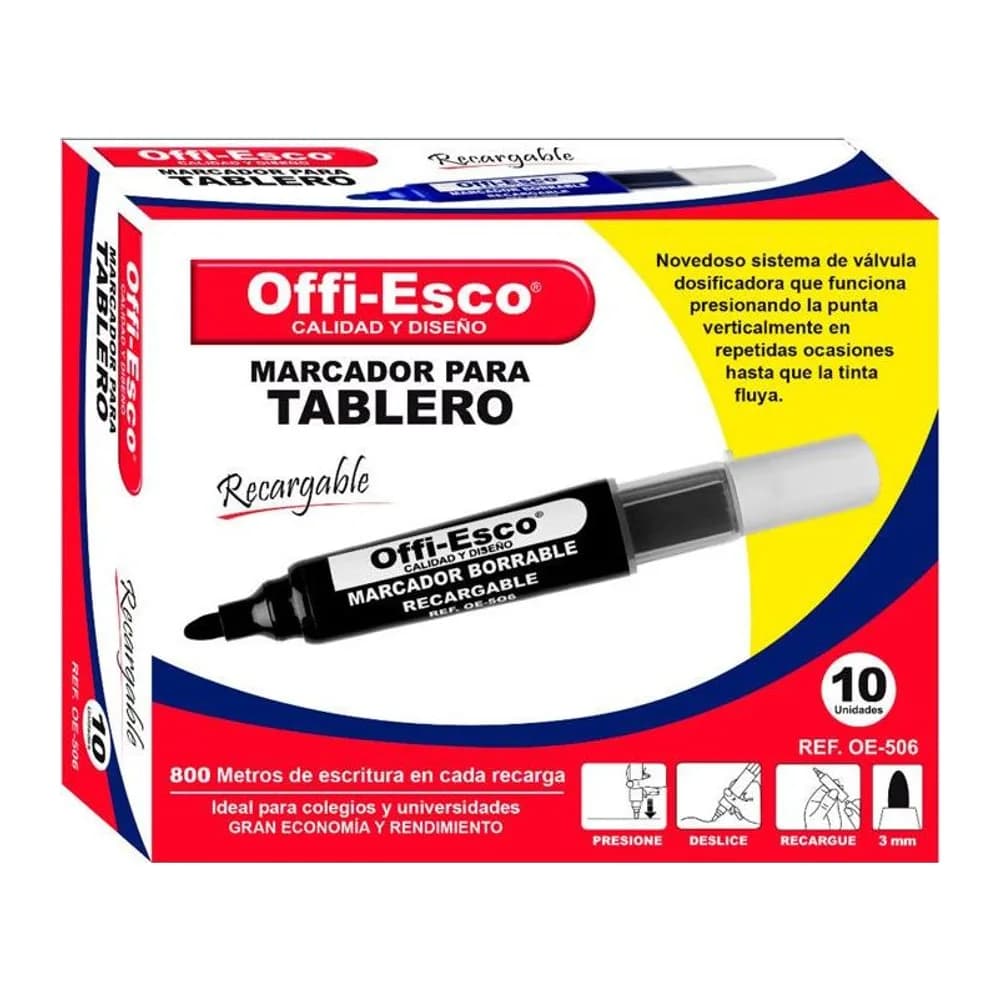 Marcador borrable recargable Offi-Esco