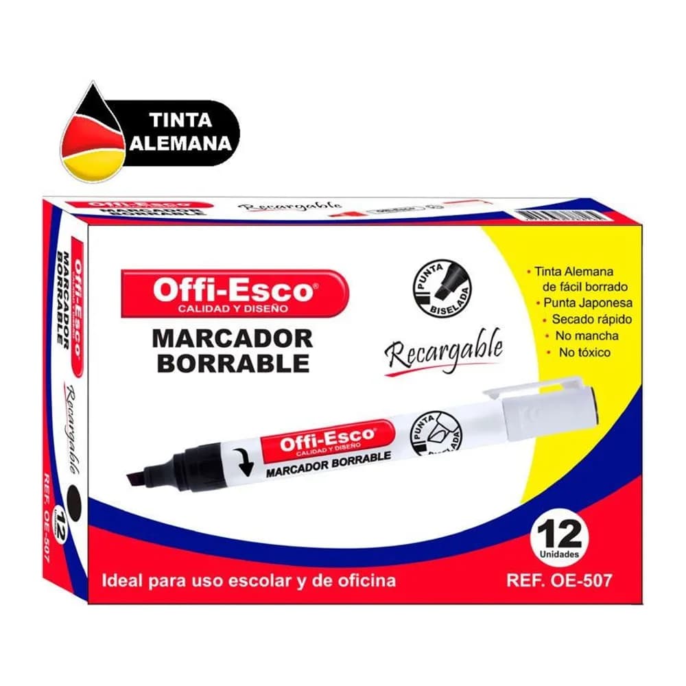 Marcador borrable recargable Offi-Esco