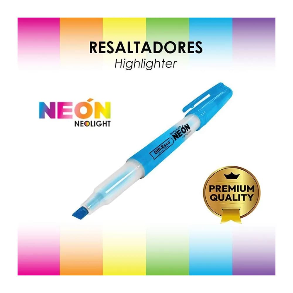 Resaltador neón cuerpo redondo X 6 OE-531N-6 Offi-Esco