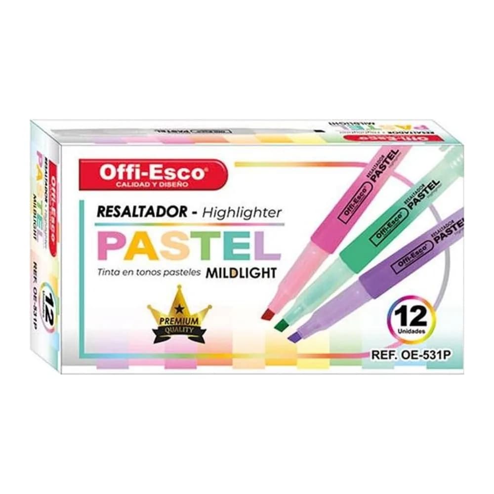 Resaltadores Pastel Mildlight OE-531P Offi-Esco