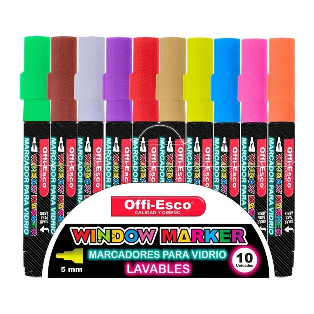 Marcador para vidrio lavable 5 m Offi-Esco