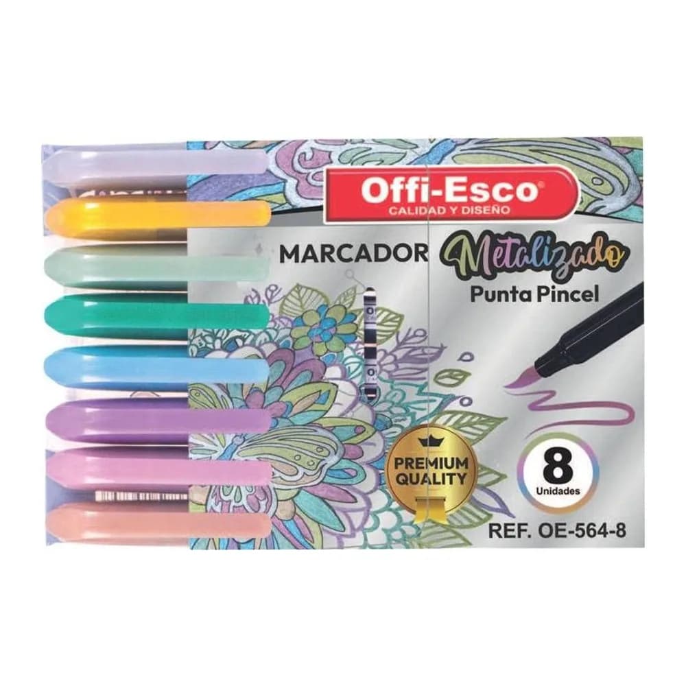 Marcador Metalizado Punta Pincel OE-564-8 Offi-Esco