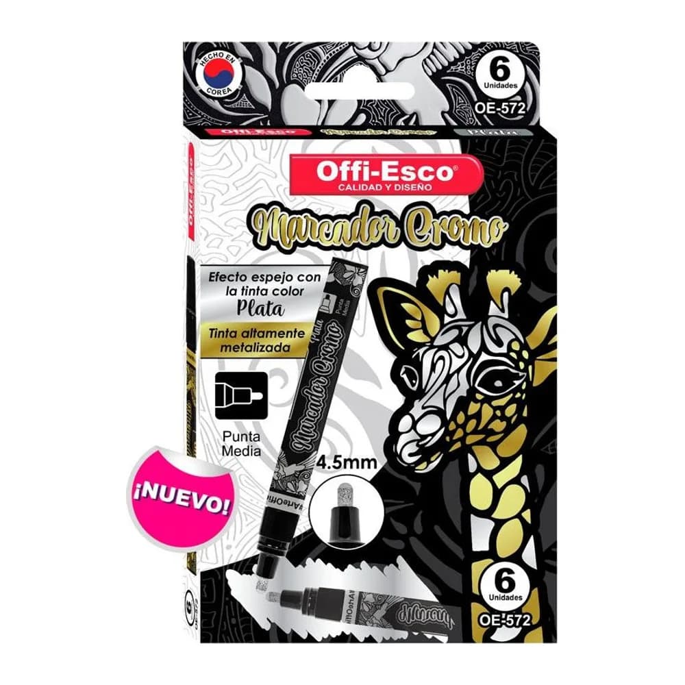 Marcador Cromo punta media 4.5m Offi-Esco