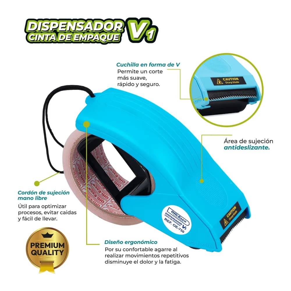 Dispensador de Cinta de Empaque OE-750 Offi-Esco V1 Offi-Esco
