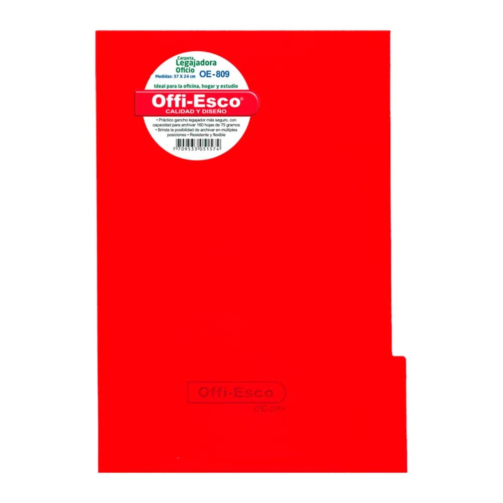 Carpeta legajadora oficio Con gancho Offi-Esco